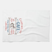 キャンディーケインカフェホリデークリスマス キッチンタオル (横)