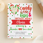 キャンディーケインキス誕生日ウィッシュパーティー 招待状