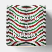 キャンディーケインギフトボックスパーソナライズされたホリデーボックス フェイバーボックス (上部)