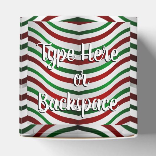 キャンディーケインギフトボックスパーソナライズされたホリデーボックス フェイバーボックス (上部)