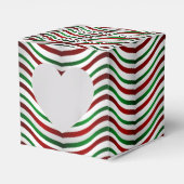 キャンディーケインギフトボックスパーソナライズされたホリデーボックス フェイバーボックス (正面サイド)