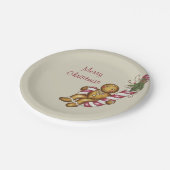 キャンディーケインギンガーブレッドボーイ紙プレート ペーパープレート (アングル)