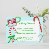 キャンディーケインクリスマスパーティー 招待状 (スタンド正面)