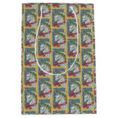 キャンディーケインクリスマスユニコーン馬媒体抱き枕 ミディアムペーパーバッグ (正面)