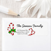 キャンディーケインクリスマス住所 シール (インサイチュ)