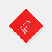 キャンディーケインスイートハッピーホリデーズペーパーナプキン スタンダードカクテルナプキン (角)