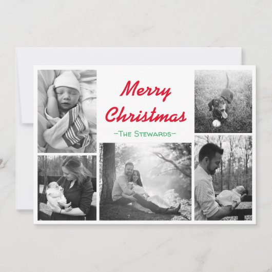 キャンディーケインストライプクリスマスカード シーズンカード (正面)