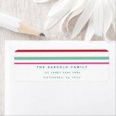 キャンディーケインストライプズ差出人住所ラベル ラベル (インサイチュ)