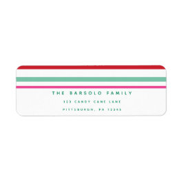 キャンディーケインストライプズ差出人住所ラベル ラベル
