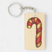 キャンディーケインツイストクリスマスクッキーホリデイベーキング キーホルダー (正面)