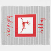 キャンディーケイントインデーアフェスティバルホリデイ フリースブランケット (正面(横))