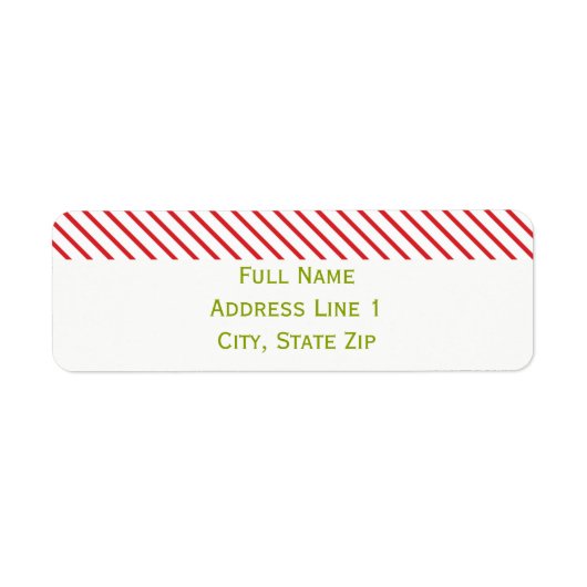 キャンディーケイントップホリデー差出人住所ラベル ラベル (正面)