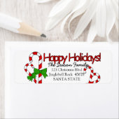 キャンディーケインハッピーホリデーズ住所 シール (インサイチュ)