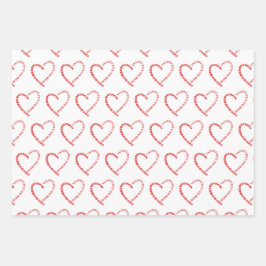 キャンディーケインハートクリスマスクッキーChristmas Tree ラッピングペーパーシート