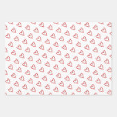 キャンディーケインハートクリスマスジョイスウィートラブおもしろい ラッピングペーパーシート (正面2)