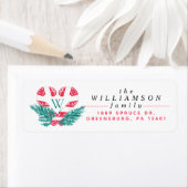 キャンディーケインハートグリーンパインクリスマスクレスト ラベル (インサイチュ)