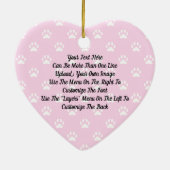 キャンディーケインハートドッグオーナメント セラミックオーナメント (裏面)