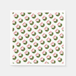 キャンディーケインハートフェスティバルホリデークリスマスラブ スタンダードカクテルナプキン