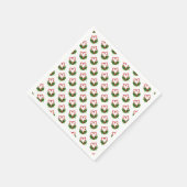 キャンディーケインハートフェスティバルホリデークリスマスラブ スタンダードカクテルナプキン (角)