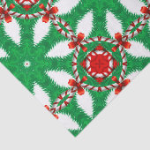 キャンディーケインパインブランチ赤い弓タイクリスマスパターン 薄葉紙 (詳細)