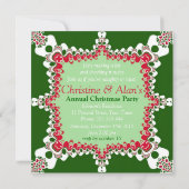 キャンディーケインフェスティバルクリスマスパーティの招待状 招待状 (裏面)