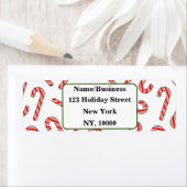 キャンディーケインペパーミントカスタムクリスマス ラベル (インサイチュ)