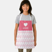 キャンディーケインペパーミントクリスマスホリデーハート名 エプロン (インサイチュ)