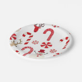 キャンディーケインペパーミント紙プレート ペーパープレート (アングル)