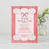 キャンディーケインホリデーパーティ招待状 招待状 (スタンド正面)