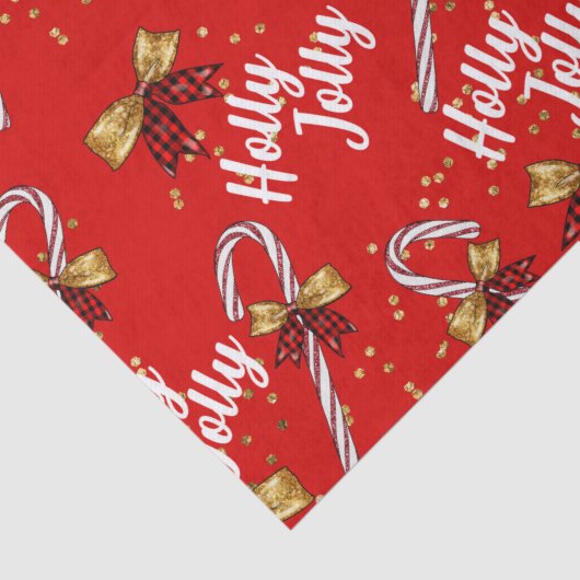 キャンディーケインホリーすてきフェスティバルモダンクリスマス 薄葉紙 (詳細)