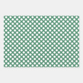 キャンディーケインホリーパターンカワイトホリデークリスマス ラッピングペーパーシート (正面3)