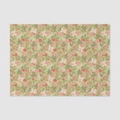 キャンディーケインホリーベリーグリーンクリスマスパターン 薄葉紙 (正面)