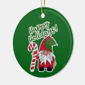 キャンディーケインホリー格言 | Happy Holidays! セラミックオーナメント (左)