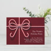 キャンディーケインボウホリデーパーティ招待状 招待状 (スタンド正面)