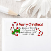 キャンディーケインメリークリスマス住所 シール (インサイチュ)