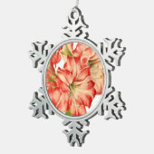 キャンディーケインリリオンピュータースノーフレークオーナメント スノーフレークピューターオーナメント (右)