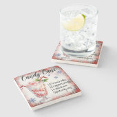 キャンディーケインレシピマーブルコースター ストーンコースター (横)