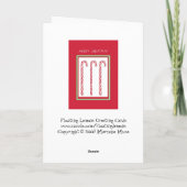 キャンディーケインレッドクリスマスカード シーズンカード (裏面)