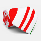 キャンディーケインレッドグリーンクリスマスパターン ネクタイ (ロール)