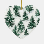 キャンディーケインレッドストライプクリスマスクリスマス セラミックオーナメント (裏面)