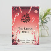 キャンディーケインワンダーランドカスタムと家族の挨拶 招待状 (スタンド正面)