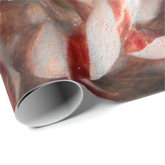 キャンディーケインヴィンテージアンティークレッドクリスマス ラッピングペーパー (ロールコーナー)