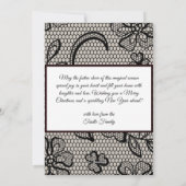 キャンディーケイン付き可愛いサンタ十字骨クリスマス シーズンカード (裏面)