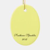 キャンディーケイン小妖精や小人オーナメント セラミックオーナメント (裏面)