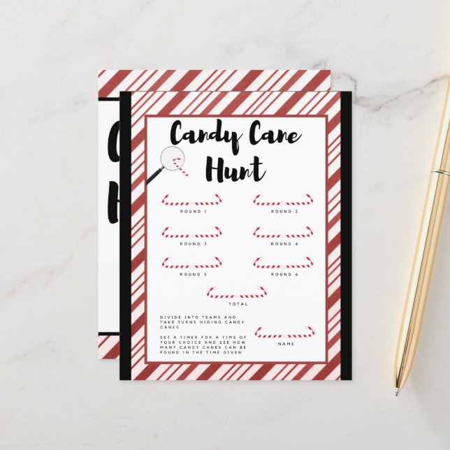 キャンディーケイン狩りゲーム (正面/裏面インサイチュ)