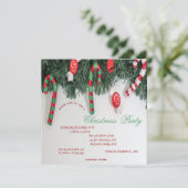 キャンディーケイン、パインツリークリスマスパーティー 招待状 (スタンド正面)