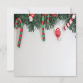 キャンディーケイン、パインツリークリスマスパーティー 招待状 (裏面)