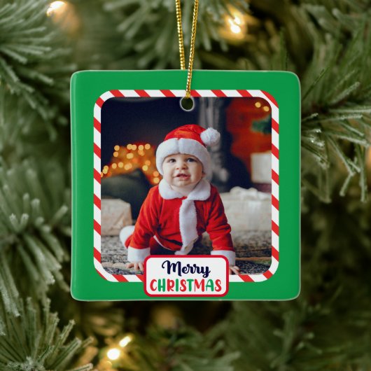 キャンディーケイン（写真を追加）セラミックオーナメント セラミックオーナメント (ツリー)