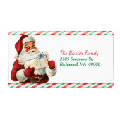 キャンディーケンサンタクロース差出人住所ラベル ラベル (正面)