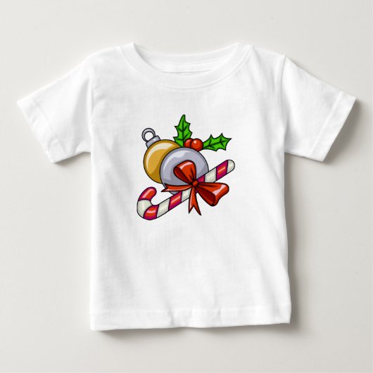 キャンディーケーンおもしろい ベビーTシャツ (正面)